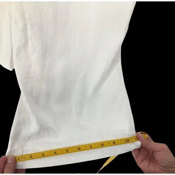 Athleta Cabo Linen Wide Leg Pant Calla Lily White Size 6  With Elastic Waist - Picture 8 of 10